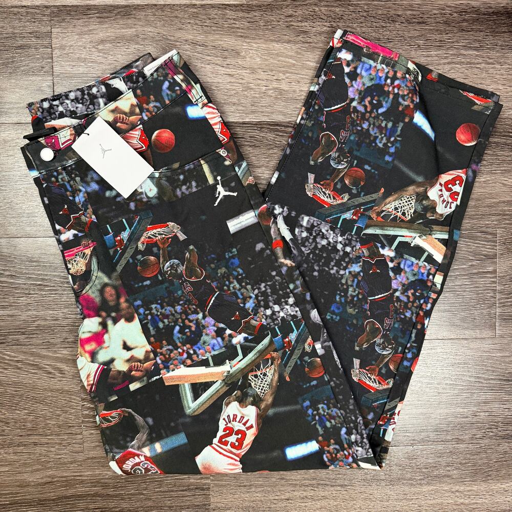 Nike Jordan Flight Woven Pants NWT $125 Black/Sail Men’s Size 32 IQ5238-010